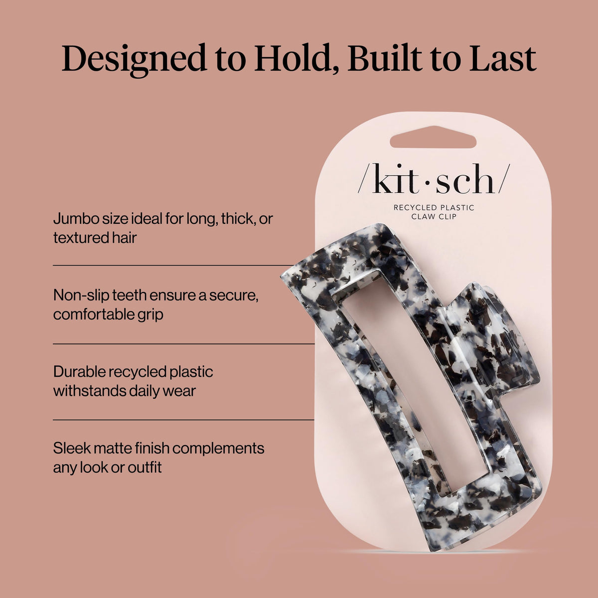 Kitsch Jumbo Hair Clip in a lifestyle setting