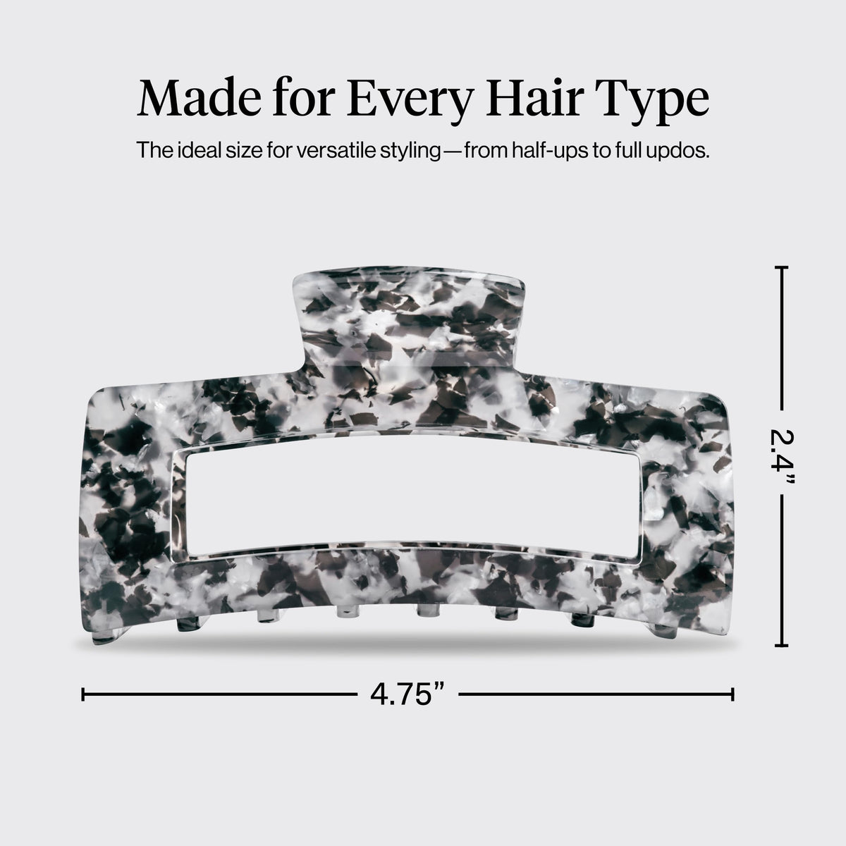 Kitsch Jumbo Hair Clip on a styled hair bun