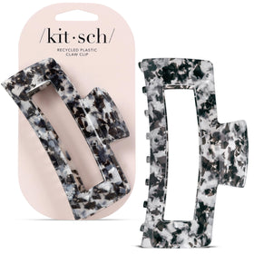 Kitsch Jumbo Open Shaped Hair Clip in black front view