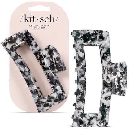 Kitsch Jumbo Open Shaped Hair Clip in black front view