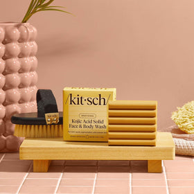 Kitsch Kojic Acid Soap Bar with Turmeric in hand