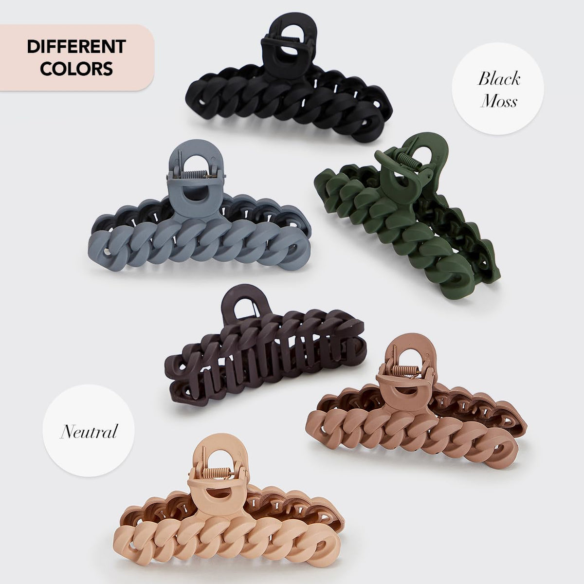 Kitsch Large Chain Link Hair Claw Clip lightweight design close-up