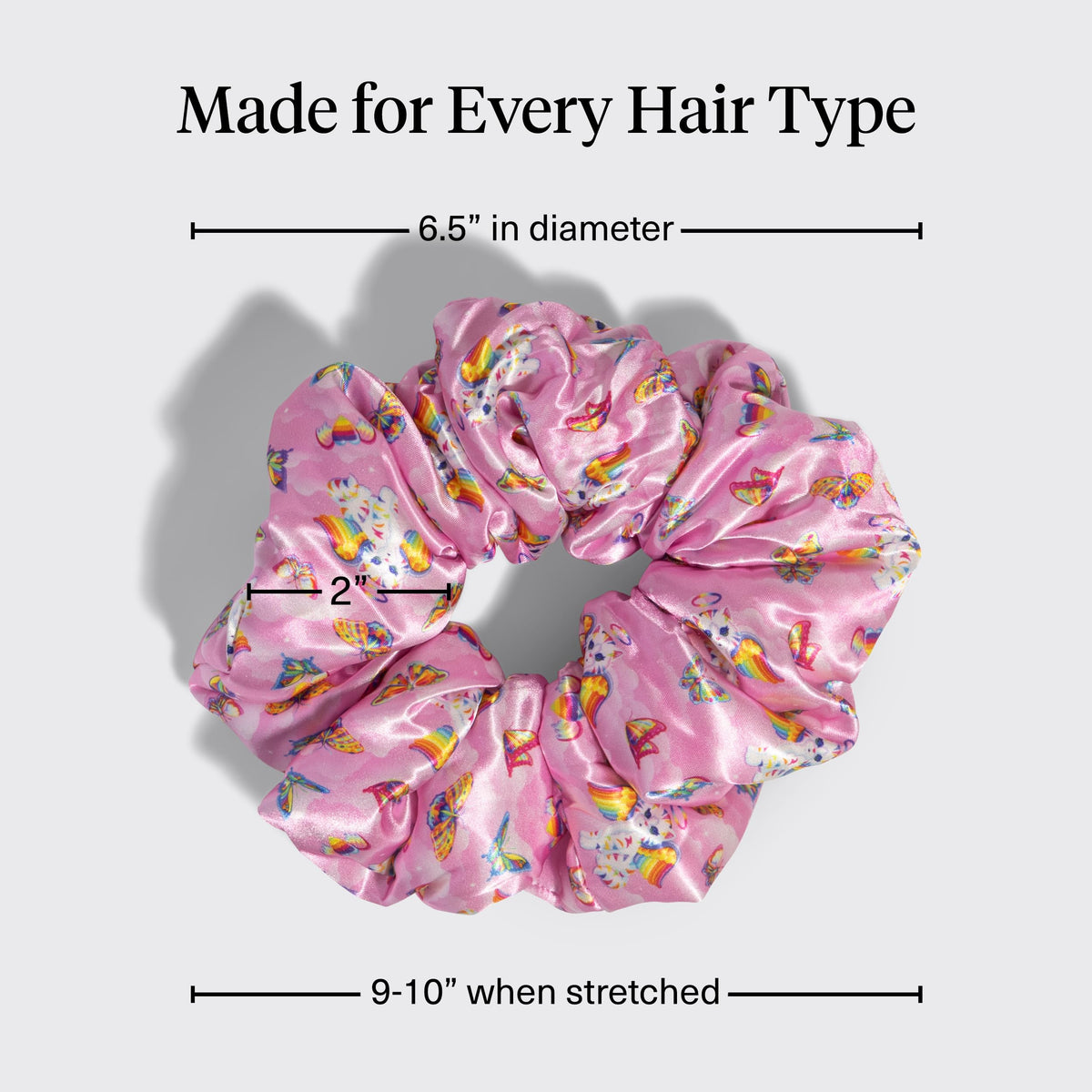 Kitsch Lisa Frank satin scrunchies packaging view