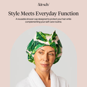 Kitsch Luxury Shower Cap close-up of fabric texture