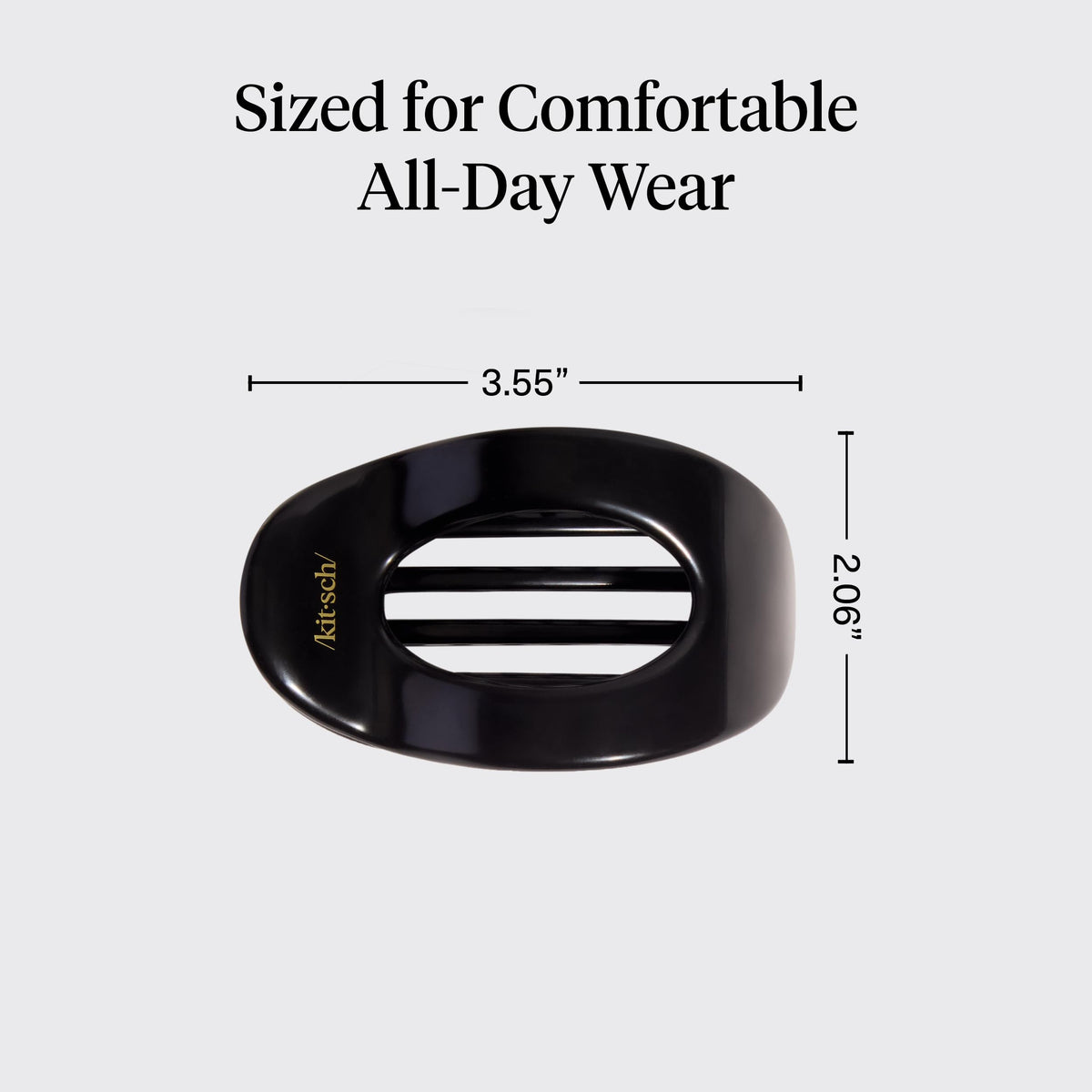 Kitsch Medium Flat Claw Clip black lifestyle scene