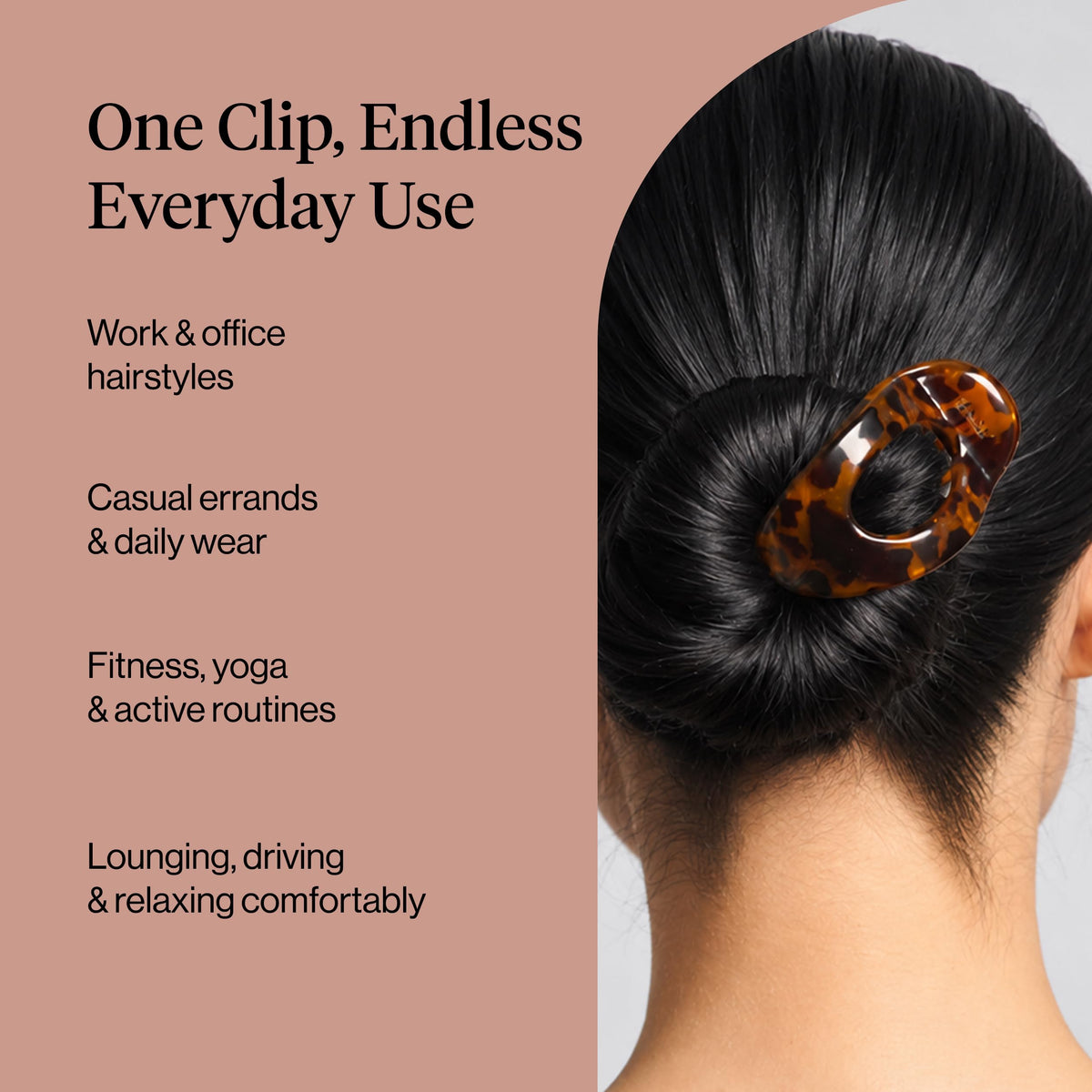 Kitsch Medium Flat Claw Clip close-up showing texture