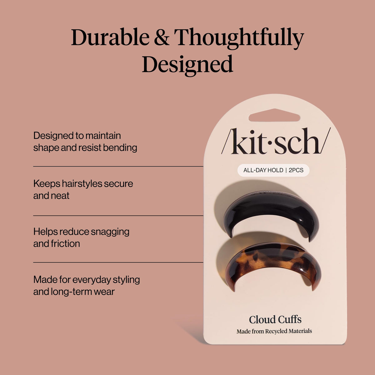 Kitsch Medium Hair Cuffs styled with braids