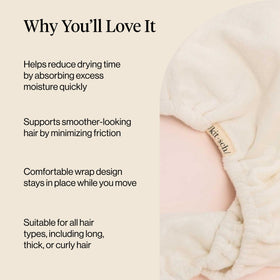 Kitsch Microfiber Hair Towel Wrap folded neatly