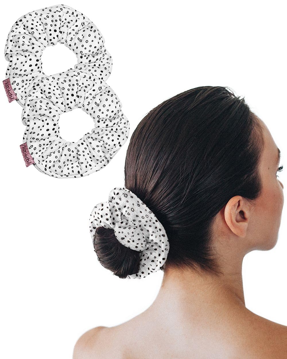Kitsch Microfiber Quick-Dry Hair Towel Scrunchie displayed with other hair accessories