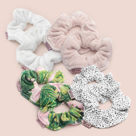 Kitsch Microfiber Quick-Dry Hair Towel Scrunchie in a spa setting