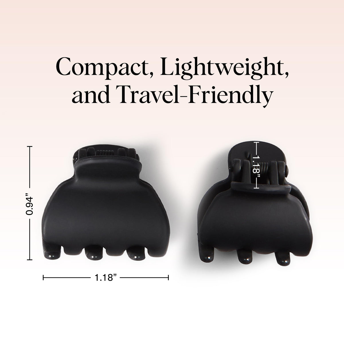 Kitsch Mini Claw Clip Tortoise colour front view