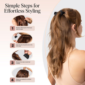 Kitsch Mini Claw Clips being used in a hairstyle