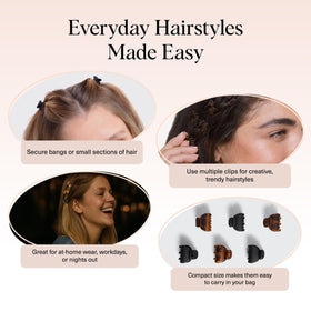 Kitsch Mini Claw Clips on a hair styling table