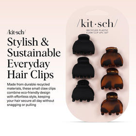 Kitsch Mini Claw Clips with recycled plastic label