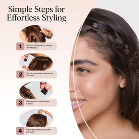 Kitsch Mini Hair Clips used in a hairstyle