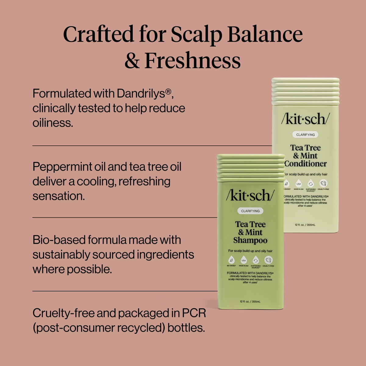 Kitsch Mint Conditioner bottle showcasing its design