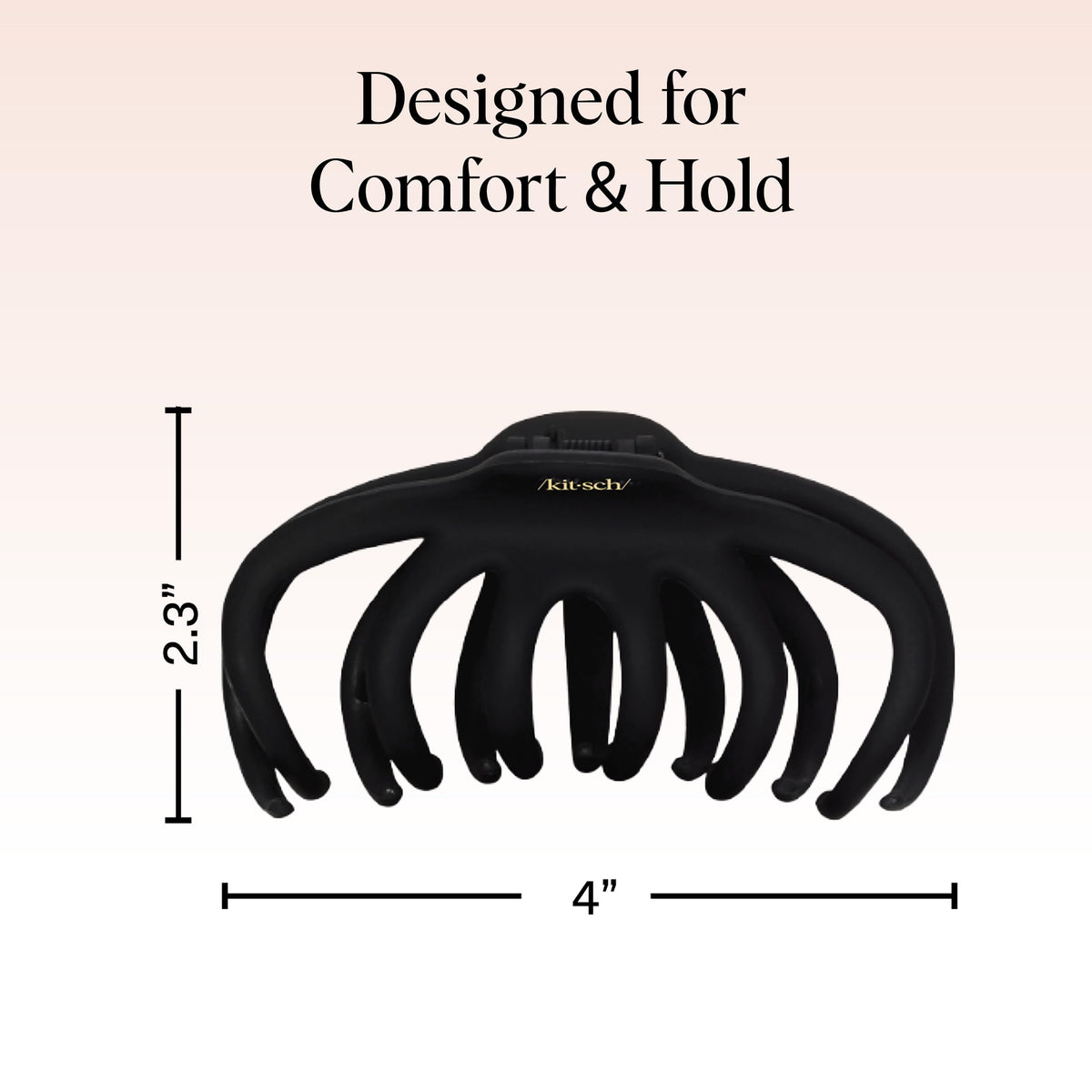 Kitsch Octopus Hair Clip holding a messy bun