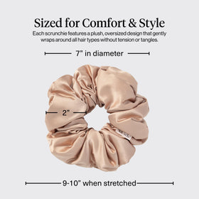 Kitsch Pillow Satin Scrunchies in use during a workout