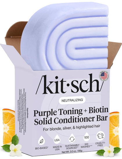 Kitsch Purple Conditioner Bar for Blondes front view