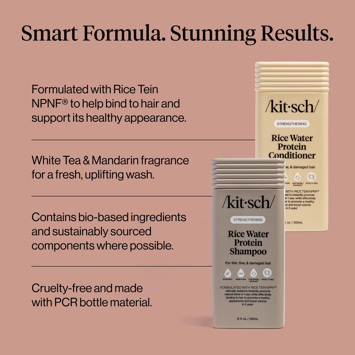Kitsch Rice Water Shampoo and Conditioner set packaging
