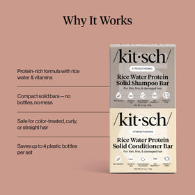 Kitsch Rice Water Shampoo and Conditioner Set travel-friendly