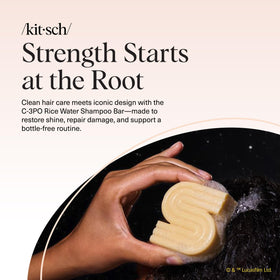 Kitsch Rice Water Shampoo Bar alongside other hair products