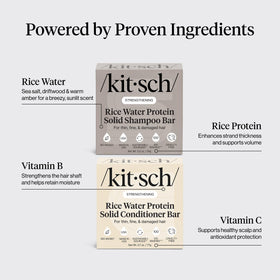 Kitsch Rice Water Shampoo bar in hand
