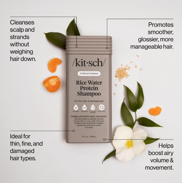 Kitsch Rice Water Shampoo bottle with label