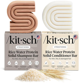 Kitsch Rice Water Solid Shampoo and Conditioner Set front view
