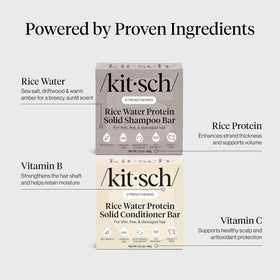 Kitsch Rice Water Solid Shampoo and Conditioner Set lifestyle use