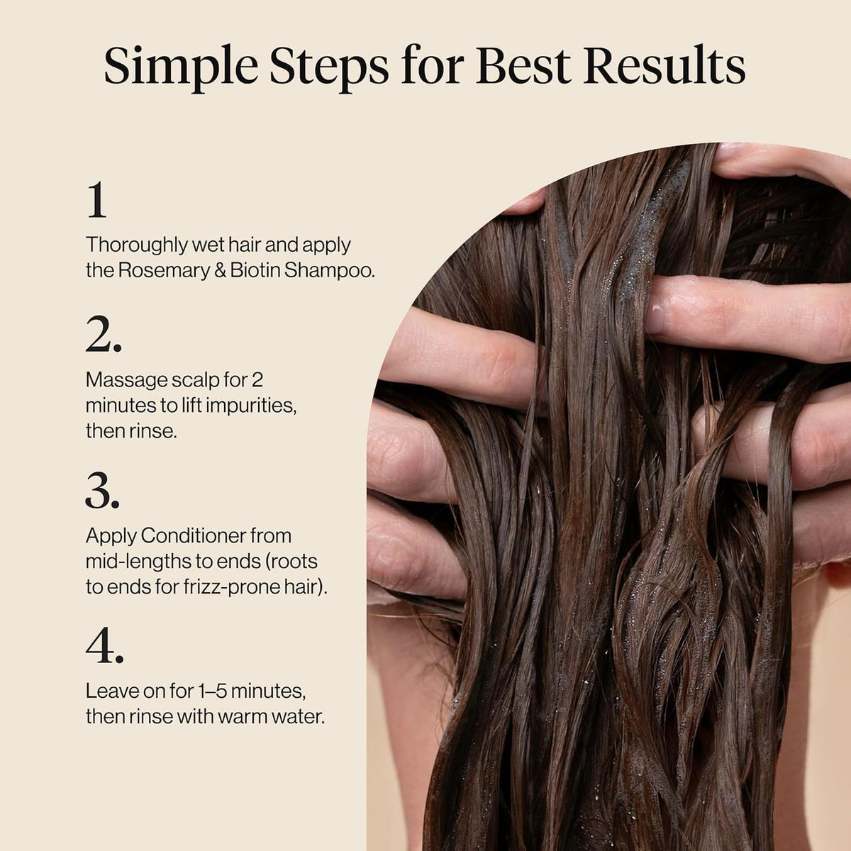 Kitsch Rosemary & Biotin Shampoo with fresh rosemary