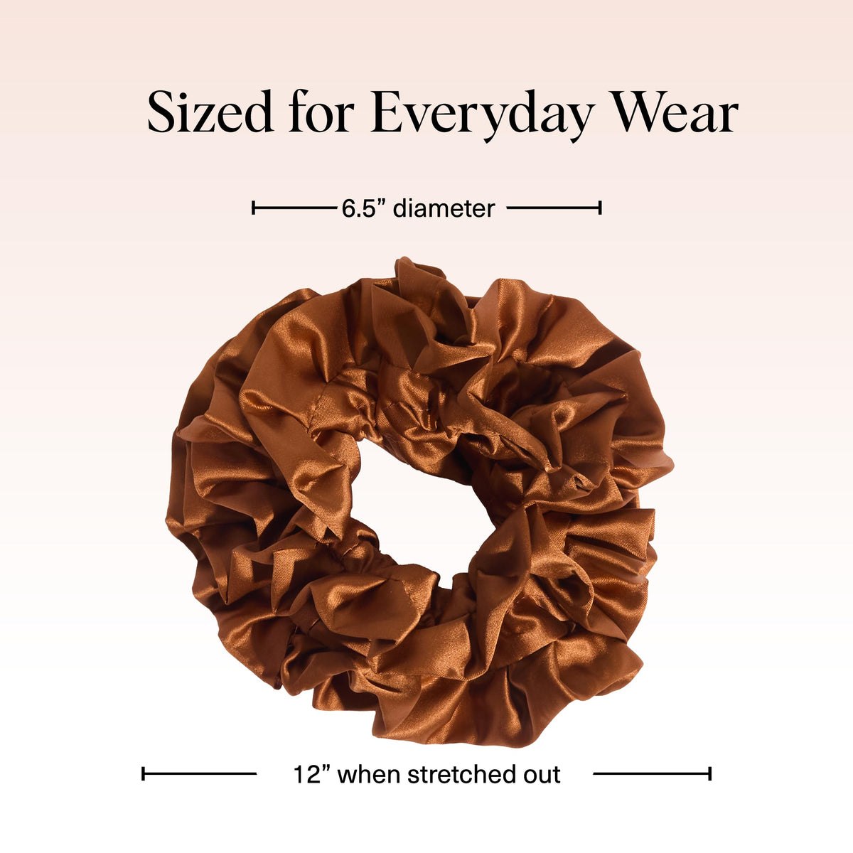 Kitsch Ruffle Satin Scrunchie close-up of fabric