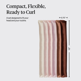 Kitsch Satin Flexi Rods in use on long hair