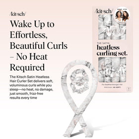 Kitsch Satin Heatless Curling Rod with scrunchies