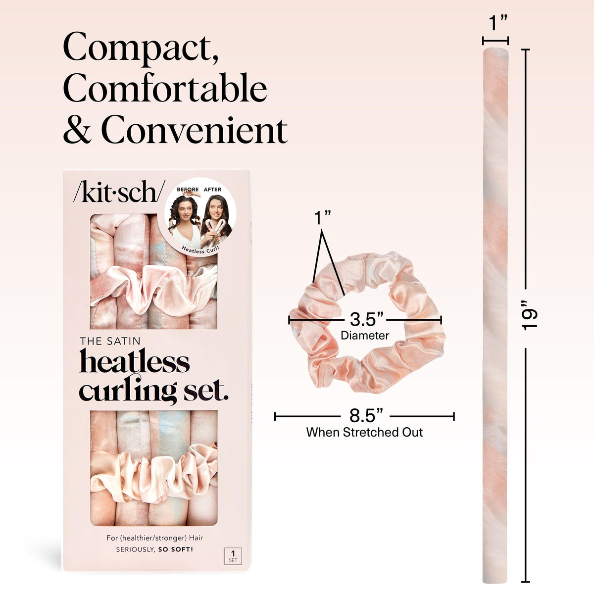 Kitsch Satin Heatless Curls Overnight Set packaging