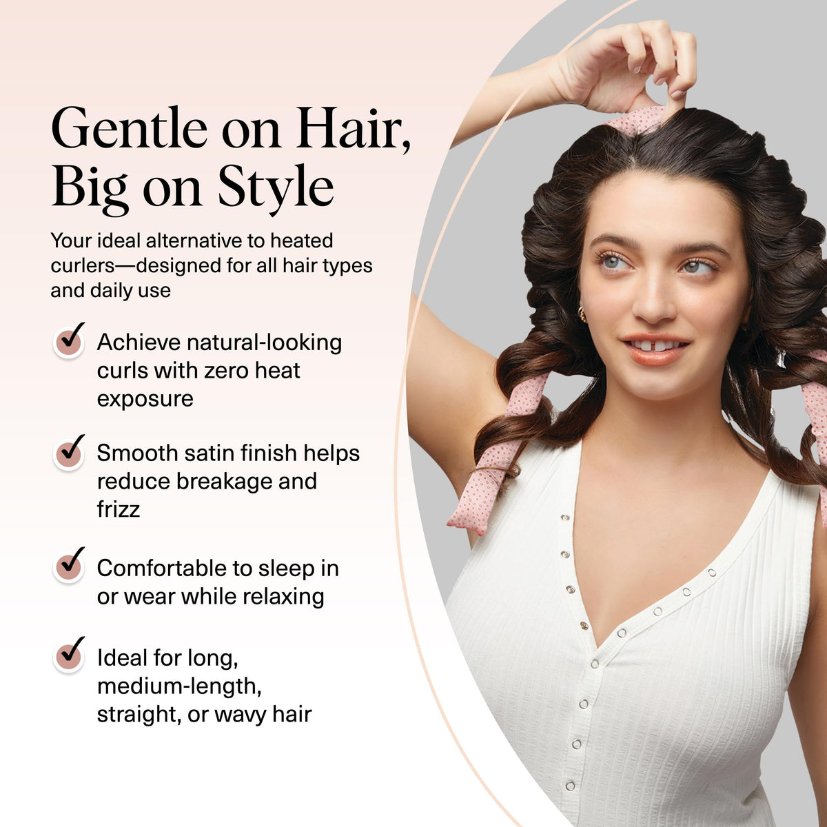 Kitsch Satin Heatless Curls Overnight Set packaging and accessories