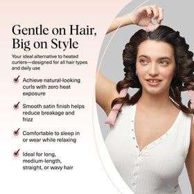 Kitsch Satin Heatless Curls Overnight Set packaging and accessories