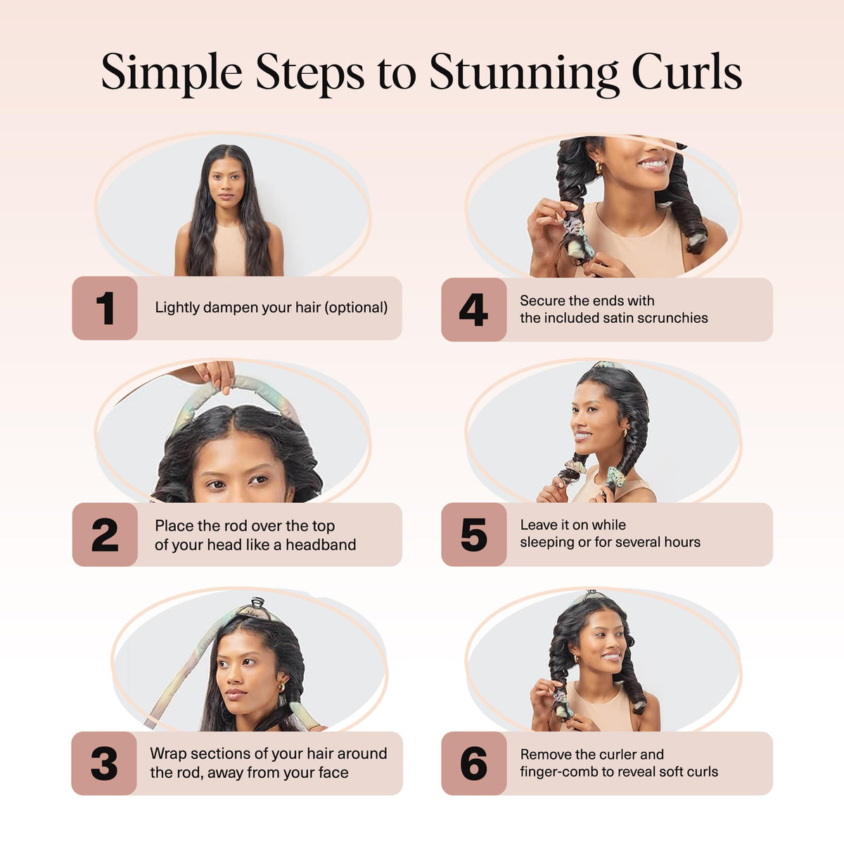 Kitsch Satin Heatless Curls Overnight Set used overnight