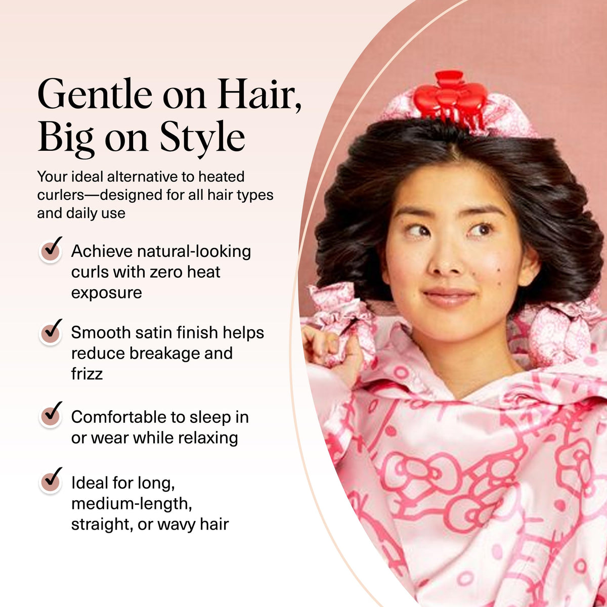 Kitsch Satin Heatless Hair Curler Set packaging display
