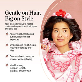 Kitsch Satin Heatless Hair Curler Set packaging display