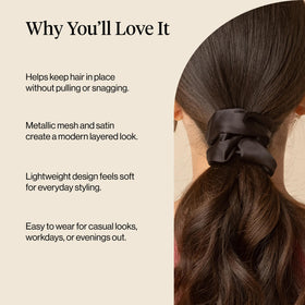 Kitsch Satin Scrunchies in a casual hairstyle