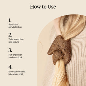 Kitsch Satin Scrunchies in a stylish bun