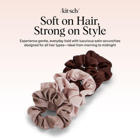 Kitsch Satin Scrunchies in use during workout