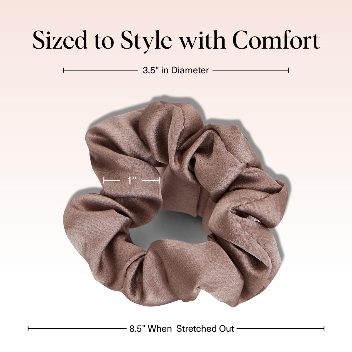 Kitsch Satin Scrunchies set of 5 displayed on a table