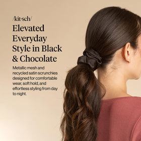 Kitsch Satin Scrunchies showing soft satin texture