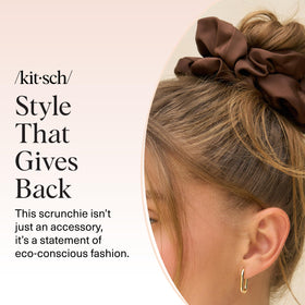 Kitsch scrunchies styled with casual outfit