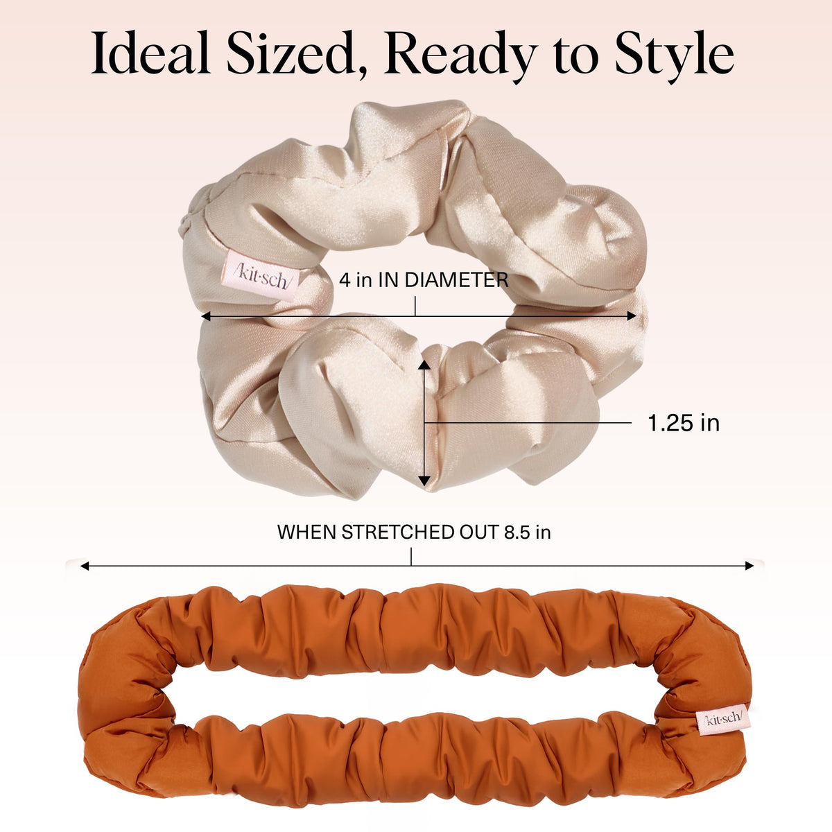 Kitsch Sedona Scrunchies in a gym bag for on-the-go styling