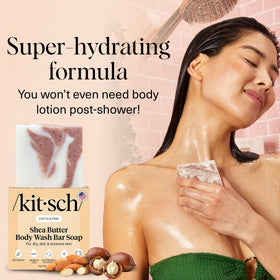 Kitsch Shea Butter Exfoliating Body Wash Bar Soap close-up