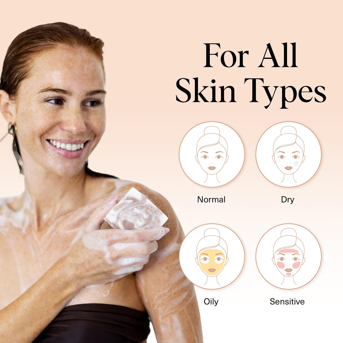 Kitsch Shea Butter Exfoliating Body Wash Bar Soap in a shower setting