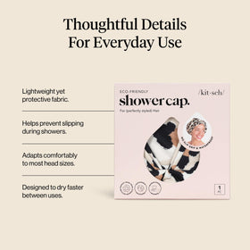 Kitsch Shower Cap Leopard design in packaging